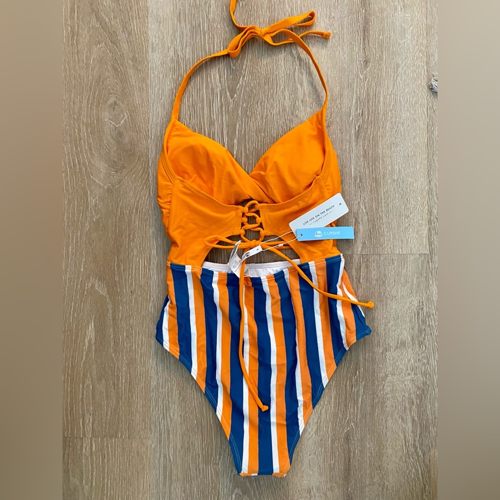 Cupshe Halter Lace up one piece bathing suit